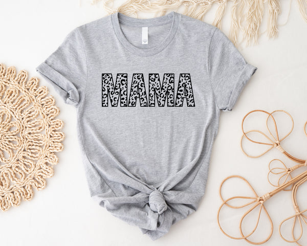 Leopard Mama Tee - Bella + Canvas Jersey Tee