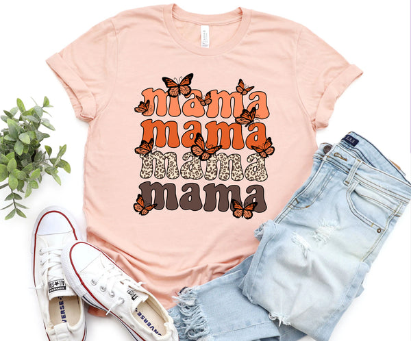 Mama Monarch Butterflies - Bella + Canvas Jersey Tee