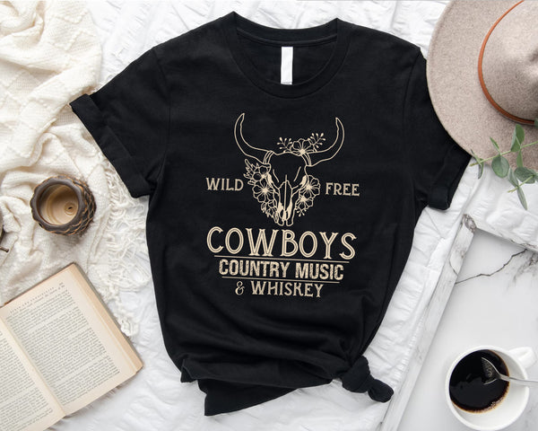 Cowboys & Country Music - Bella + Canvas Jersey Tee